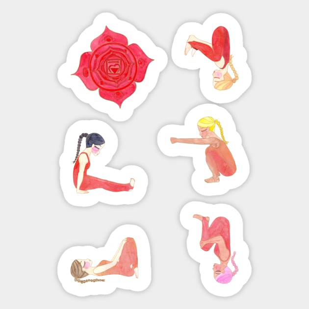 Root Chakra Set:. Sticker by Sarito`s Ink:. 